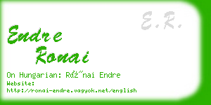 endre ronai business card